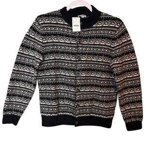 J.Crew Crewcuts Boys Fair Isle Cardigan XL 12-13 NWT Wool Blend Winter